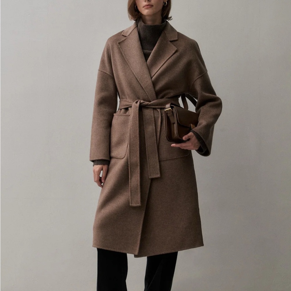 The Curated Boyfriend Coat | Chocolate Melange | Size Medium
